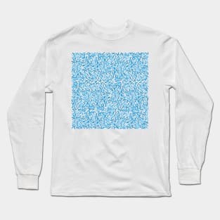 Beautiful Blue Sprinkles Pattern Long Sleeve T-Shirt